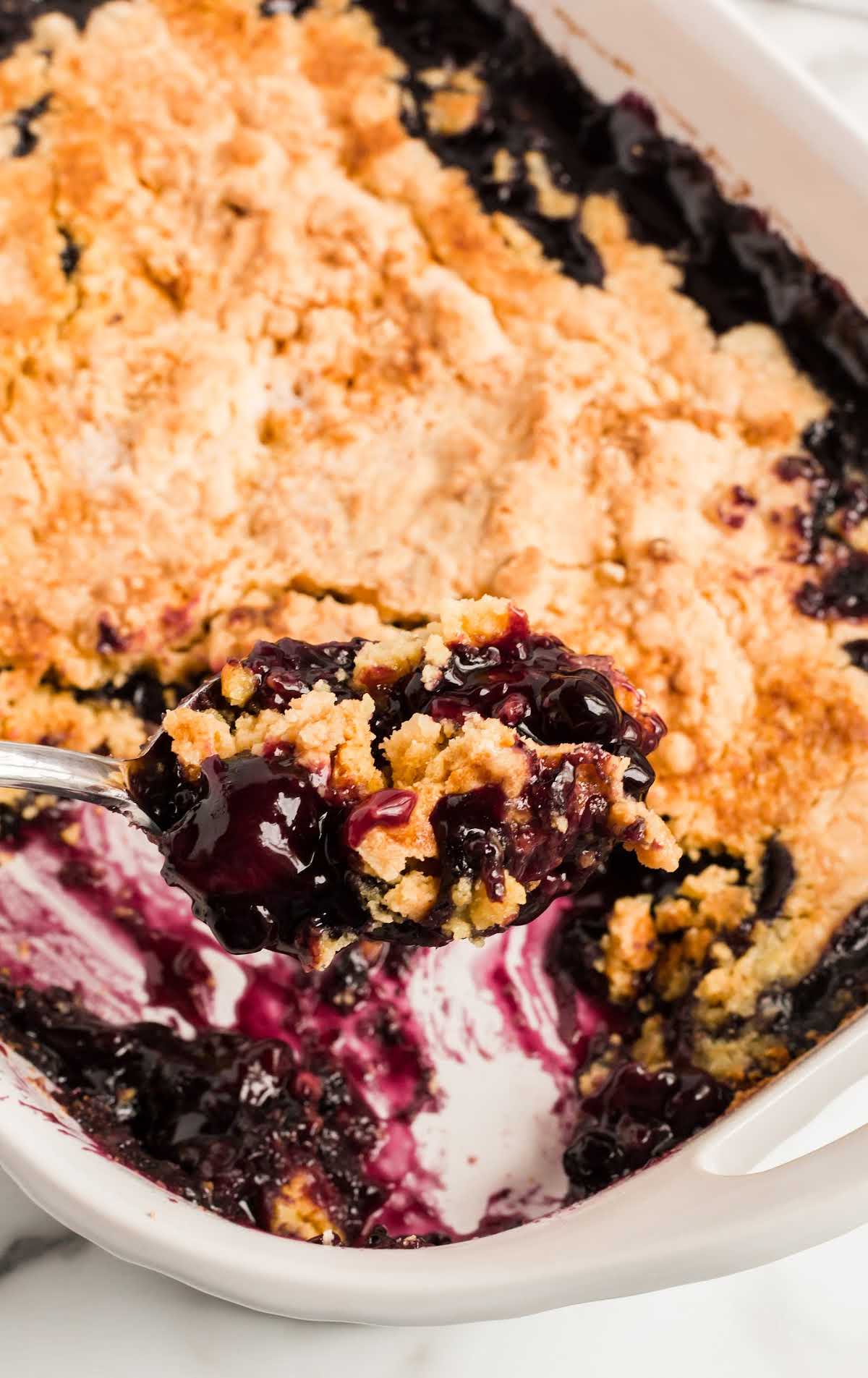 Blueberry Dump Cake Us In The Kitchen 