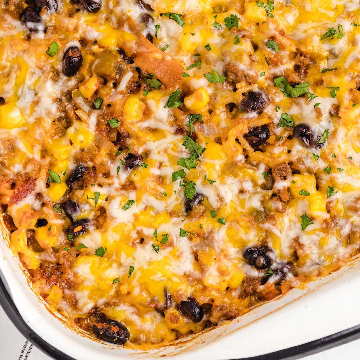 Mexican Beef and Rice Casserole - Us in the Kitchen